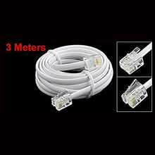 Load image into Gallery viewer, Dahszhi 5Pcs Telephone Male to Male RJ11 Plug Adapter Cable 10 Foot Long for Landline Telephone White-G6.7
