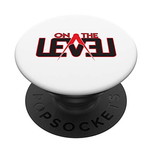 On The Level Black and Red Masonic Logo