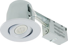 Load image into Gallery viewer, Liteline RC402C18R3-LED-EW-WH All-in-One 4-inch LED Recessed Combo with Remodel Housing, 6W LED PAR16 lamp, Gimbal Trim, White
