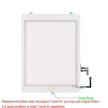 Load image into Gallery viewer, T Phael White Digitizer Repair Kit for 2017 iPad 9.7(A1822, A1823) Touch Screen Digitizer Replacement with Home Button + Tools Kit + PreInstalled Adhesive
