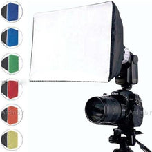 Load image into Gallery viewer, Flash Gun Strobies Flex Mount Modifier, Adapter Kit with Softbox, Diffuser, Beauty Dish Reflector, Snoot, Honeycomb, Barndoor
