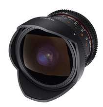 Load image into Gallery viewer, Samyang Lens for Video VDSLR (Fixed Focal Length 8mm, Opening T3.822UMC, Fish Eye, CSII), Black
