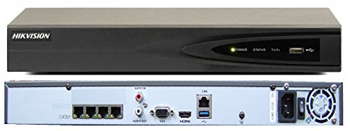 Hikvision DS-7604NI-E1/4P 2 TB 4 Channel NVR HDMI VGA 25 Mbps Inbound Bandwidth PoE