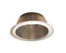 Load image into Gallery viewer, 6&quot; Satin Nickel Stepped Baffle Trim for Par30/R30 Line Voltage Recessed Light-Fit Halo/Juno
