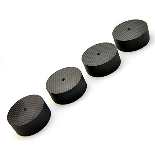 ACROLINK 4pcs 50 x 20mm Carbon Fiber Speaker Spike Cone Pad Isolation Base Feet HiFi AMP