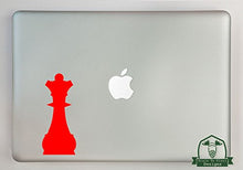 Load image into Gallery viewer, Queen Chess Piece Vinyl Decal Sized to Fit A 13&quot; Laptop - Red
