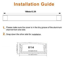 Load image into Gallery viewer, LightingWill 20-Pack U-Shape LED Aluminum Extrusion 6.56ft/2M Anodized Black Track for &lt;20mm Width SMD3528 5050 LED Strips Installation with Oyster White Cover, End Caps and Mounting Clips U04B20
