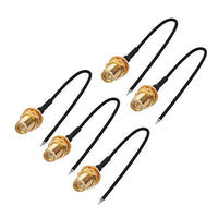 Aexit 5pcs RF1.37 Distribution electrical Soldering Wire SMA Male Connector Antenna WiFi Pigtail Cable 10cm Long for Router