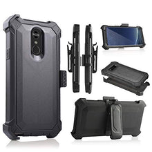 Load image into Gallery viewer, LG Stylo 4 Case, Heavy Duty Holster Armor Case, Shockproof Protection Case Cover with Belt Swivel Clip Kickstand for LG Q Stylo 4 (Black)

