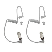 GoodQbuy 2Pcs Flexible Spring Air Tube Replacement Walkie Talkie Earphone Earpiece Coil Acoustic Air Tube for Two-Way Radio Headsets (White)