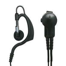 Load image into Gallery viewer, ARC G31002 Earhook Headset Earpiece Lapel Mic for Kenwood TK and NX Series 2-Pin Radios
