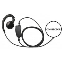 1-Wire Swivel Fiber Cloth Cord Earpiece Mic Large Speaker for Motorola MotoTRBO