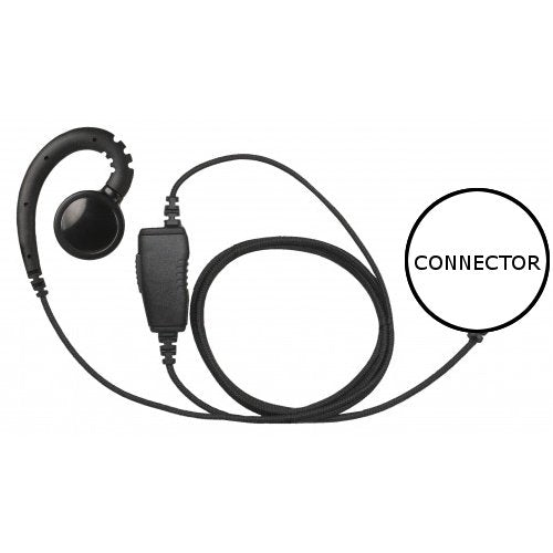 1-Wire Swivel Fiber Cloth Cord Earpiece Mic Large Speaker for Motorola MotoTRBO