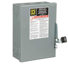 Load image into Gallery viewer, Square D by Schneider Electric D221NCP 30-Amp 240-Volt Two-Pole Indoor General Duty Fusible Safety Switch with Neutral
