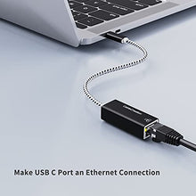 Load image into Gallery viewer, USB C Network Adapter,CableCreation Type-C (Thunderbolt 3) to RJ45 Gigabit Ethernet LAN Network Adapter Compatible with MacBook Pro,MacBook Air,M1/M2,iPad 2022,Galaxy S22 Ultra
