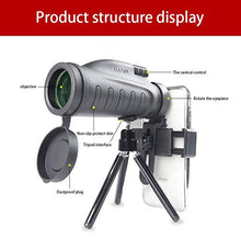 Load image into Gallery viewer, Monocular Waterproof Telescope Tripod Compatible with Mobile Phones Great for Outdoor Hiking Sightseeing Easy to Carry (Size : 12X50)
