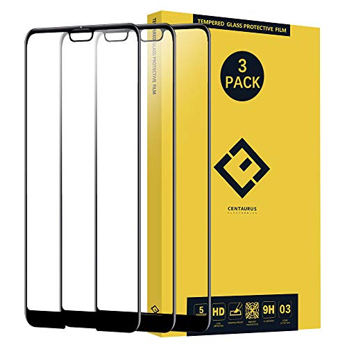 CENTAURUS Screen Protector Replacement for Huawei P20 Pro-(2 Pack) 5D Curved Full Glue Adhesive Ultra-Thin Anti-Scratch Full Coverage Tempered Glass Protective Film fite Huawei P20 Pro 6.1 inch