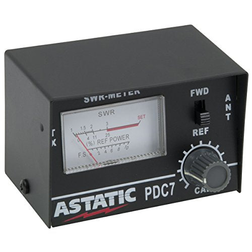 Astatic 302-01768 PDC7 Compact SWR Meter, Black