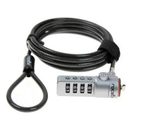 Rocstor Y10C132-B1 Rocbolt Premium Combination Cable Lock - 4-Digit Combination Lock - 6 ft. - for Notebook, Desktop Computer, Monitor, Docking Station  Resettable Combination, Black