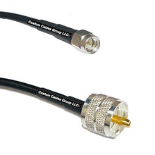 Load image into Gallery viewer, 6 feet RFC195 KSR195 Silver Plated SMA Male to PL259 UHF Male RF Coaxial Cable
