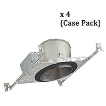 Load image into Gallery viewer, 6-Inch New Construction E26 Recessed Can Light IC &amp; Airtight Slope Ceiling Case Pack of 4
