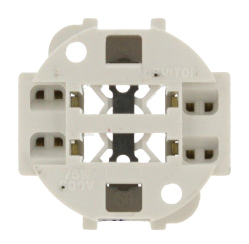 Leviton 26725-4A6 75W-600V, Vertical Screw Down With Round Base For 70W Lamps , White