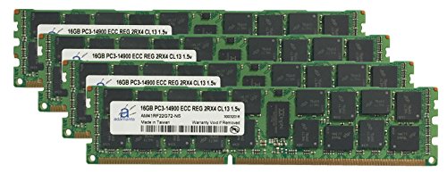 Adamanta 64GB (4x16GB) Server Memory Upgrade for Dell PowerEdge C8220 DDR3 1866Mhz PC3-14900 ECC Registered 2Rx4 CL13 1.5v