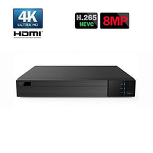 Load image into Gallery viewer, HDVD 8 Channel NVR with 8 Port PoE 256 Mbps 4K HDMI NVR Network Digital Video Recorder, IP Security Camera System H.265 No HDD (8CH)
