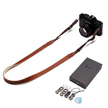 Load image into Gallery viewer, CANPIS CP008 Camera Shoulder Neck Strap compatible with Canon Nikon Leica Fuji Sony Olympus etc. Brown Color, Adjustable Length, Slim with Flocking Comfortable Pad
