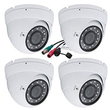 Load image into Gallery viewer, Evertech 4Pcs. 1080P 2.4P HD Day Night Vision Manual Zoom Outdoor Indoor Dome CCTV Security Camera Compatible AHD TVI CVI and Traditional Analog DVRs with Free CCTV Warning Sign
