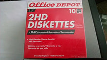 Load image into Gallery viewer, Office Depot(R) 3 1/2&quot; Diskettes, Mac Format, DS/HD, Black, Box of 10
