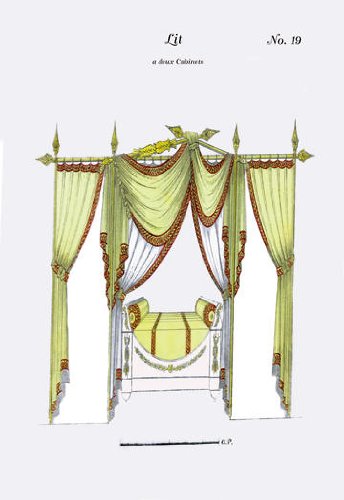 French Empire Bed No. 19 24x36 Giclee