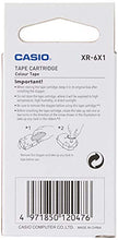 Load image into Gallery viewer, Casio EZ Label Printer XR-6X1, self-Adhesive Scroll, 6 mm x 8m, Black on Transparent
