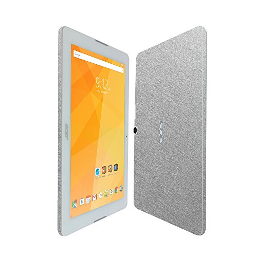 Skinomi Brushed Aluminum Full Body Skin Compatible with Acer Iconia One 10 (B3-A20)(Full Coverage) TechSkin with Anti-Bubble Clear Film Screen Protector