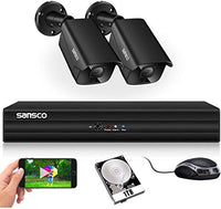 SANSCO Smart CCTV System, 1080N Dvr Recorder with 2X Super Hd 1.3Mp Outdoor Cameras