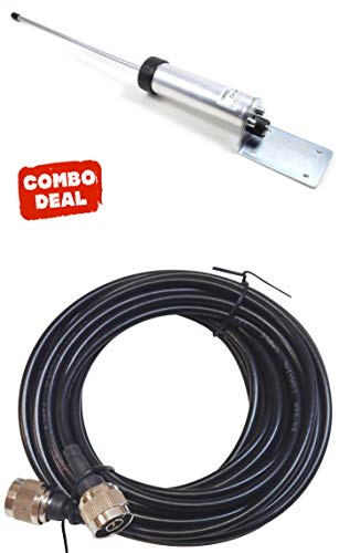Combo: Sirio CX 455 455-470MHz4.15 dBi J-Pole Antenna with 25 Ft RG58 Coax - N Connectors