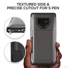 Load image into Gallery viewer, VRS Design [Semi-auto Sliding Glide] Card Slot Holder Wallet Case ID Cover Protective Slim Thin Fit Armor Defender for Samsung Galaxy Note 9 (Steel Silver)
