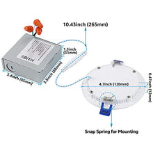 Load image into Gallery viewer, TORCHSTAR 4 Inch 10W Dimmable Slim LED Downlight with J-Box, 80W Eqv. Recessed Ceiling Light, 650lm, ETL &amp; Energy Star Low Profile Light, 5000K Daylight, Pack of 6
