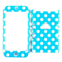 Load image into Gallery viewer, Blue Dots on Pink Skin Hybrid Apple iPod Touch iTouch 5 5th Generation Rubber Hard Protector Cover
