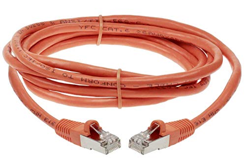 Sf Cable, 25ft Shielded Cat6 550 M Hz (Sstp) Molded Patch Cable Orange Color