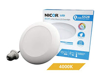 NICOR Lighting 4-Inch Dimmable 4000K LED Surface Mount Retrofit Kit, White (DLS4-3006-120-4K-WH)