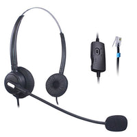Vanstalk Corded Office Phone Headset Dual Ear w/Lightweight Headband Noise Canceling Mic for Plantronics Amplifier M10 M12 M22 MX10 Cisco IP Phones 7942G, 7945, 7945G, 7960, 7960G 7961 7961G(VT20BJ2)