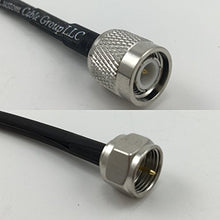 Load image into Gallery viewer, 12 inch RG188 TNC MALE to F MALE Pigtail Jumper RF coaxial cable 50ohm Quick USA Shipping
