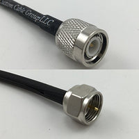 12 inch RG188 TNC MALE to F MALE Pigtail Jumper RF coaxial cable 50ohm Quick USA Shipping