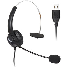 Load image into Gallery viewer, USB Headset Computer Headphone Headset with Noise Cancelling Microphone,Wired Business Headset for Skype, Call Center, PC, Mac
