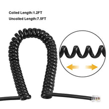 Load image into Gallery viewer, Telephone Handset Cord Detangler 1 Set, 1 Pack 360 Degree Rotating/Anti-Tangle Landline Cable and 1 Pack Telephone Handset Cord 7.5 Foot Uncoiled (1.2 Foot Coiled)
