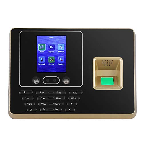 Sonew Attendance Machine,Face Fingerprint Password Attendance Machine,Employee Management Alarm Clock,DC5V, 2.8inches TFT LCD Screen(US Plug)