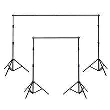 Load image into Gallery viewer, Professional 10Ft Studio Adjustable Background Support Stand Photo Backdrop Crossbar Kit Photography
