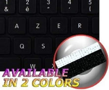 Load image into Gallery viewer, MAC NS French AZERTY Non-Transparent Keyboard Stickers Black Background for Desktop, Laptop and Notebook
