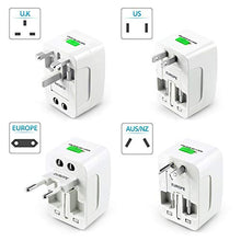 Load image into Gallery viewer, T Power International Travel Adapter Compatible Works For 150+ Countries 110~220 Volt Worldwide Use
